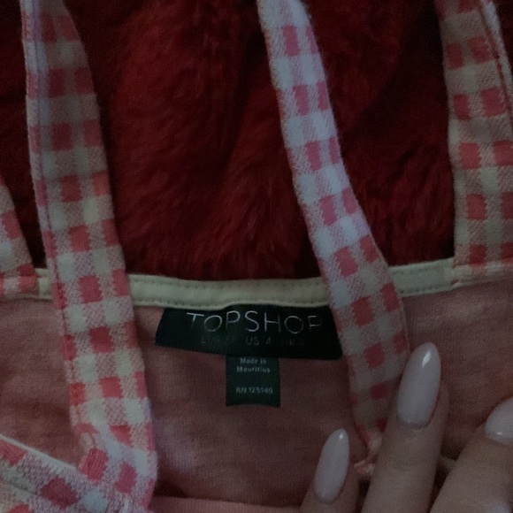 Pink and Yellow TopShop Crop Top Gingham - Picture 3 of 3
